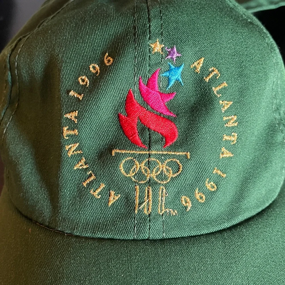 Green Atlanta 1996 Olympics Cap with Visor